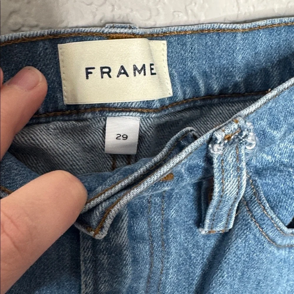 Frame True Straight Leg Riverwalk Jeans Size 29 Medium Wash Full Length - Picture 3 of 8